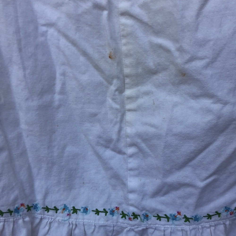 Roxy white halter dress with cross-stitched flowers - Picture 8 of 8